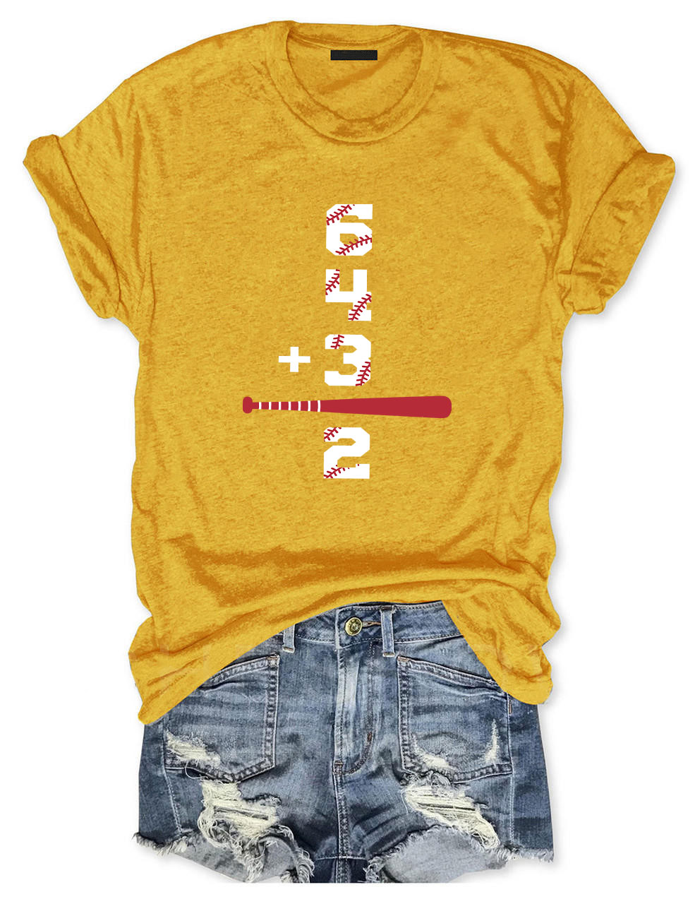 Double Play Baseball Math 6 4 3 2 tee Coach Softball Game T-Shirt