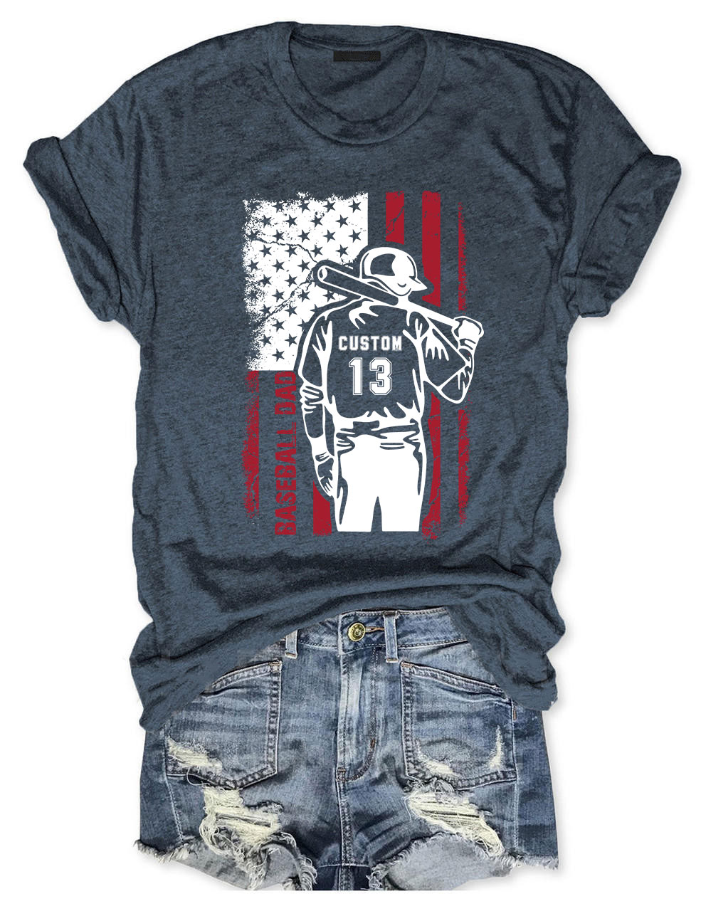 Custom Baseball Dad T-shirt