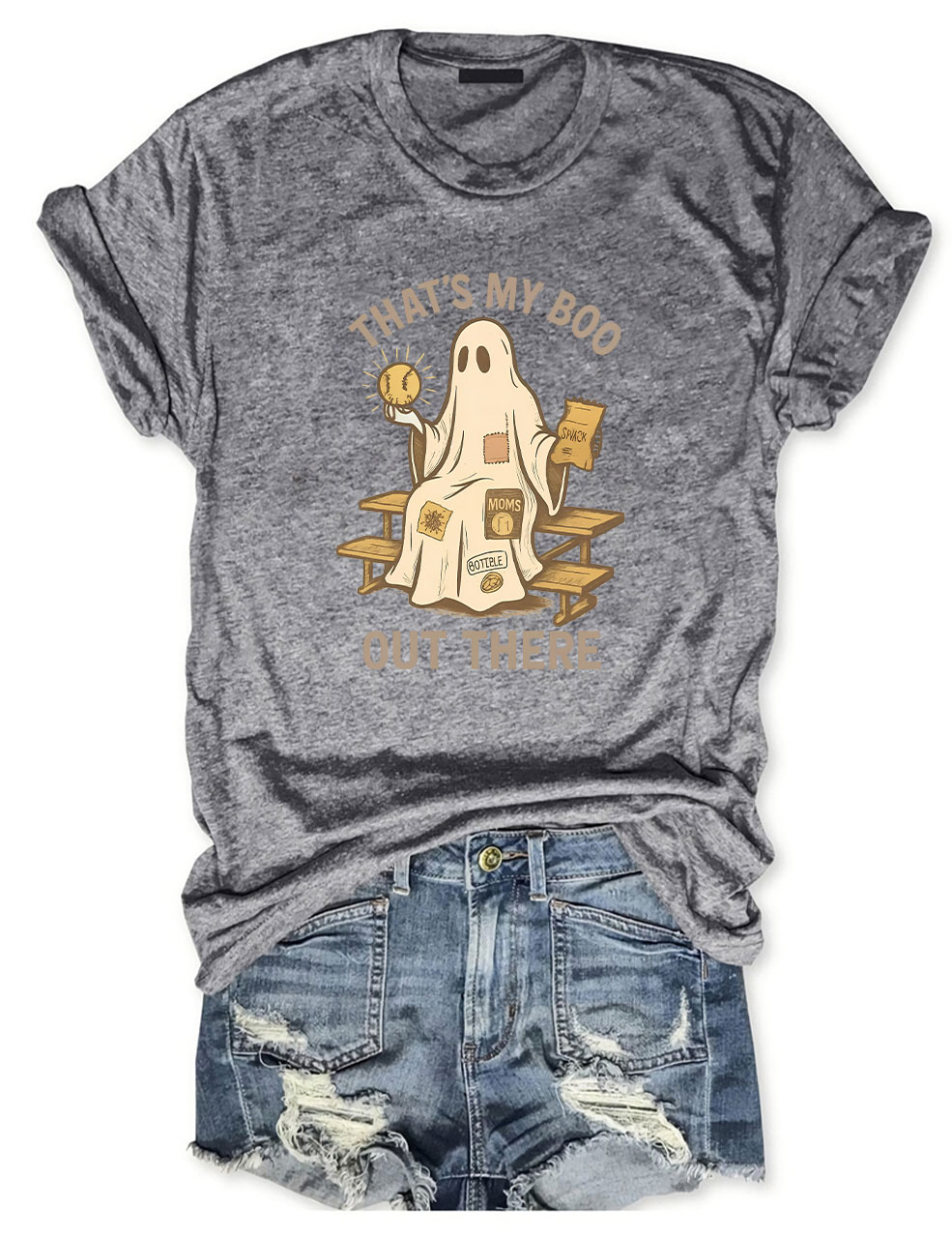 That's My Boo Out There Funny Softball Mom Halloween Funny T-Shirt