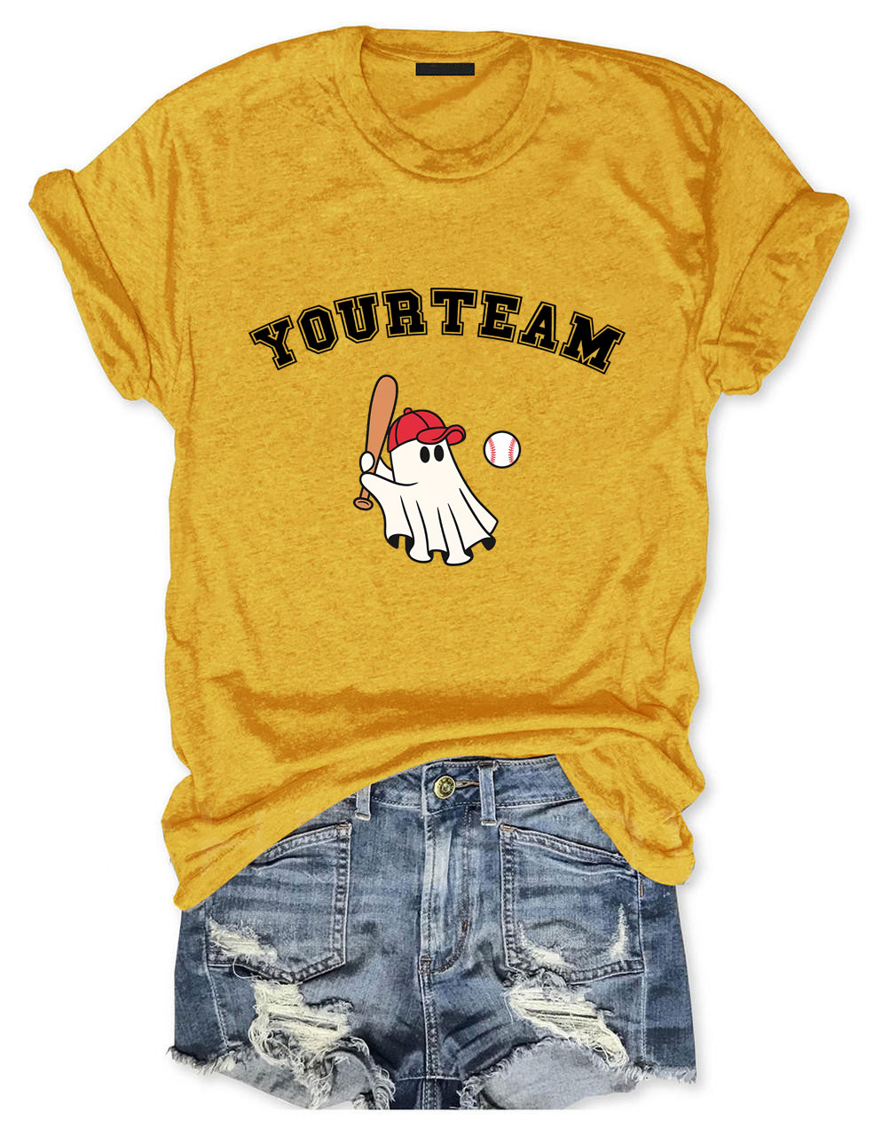 Custom Ghost Baseball Funny T-shirt