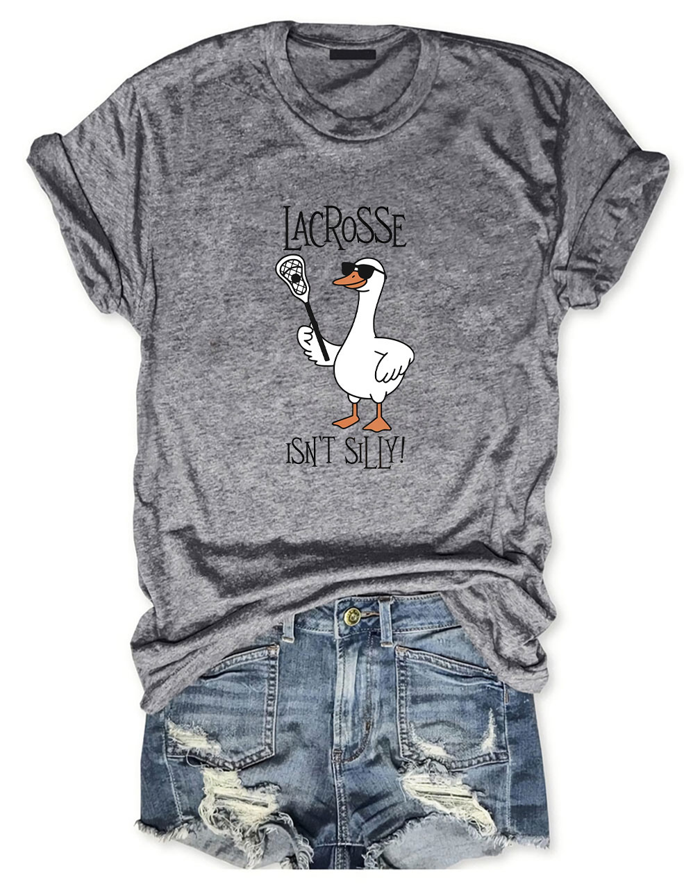 Isn't Silly Cute Lacrosse Funny T-shirt