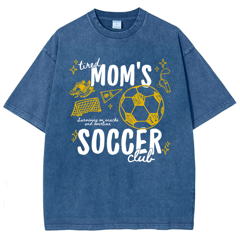 Tired Mom's Soccer Club Washed T-shirt