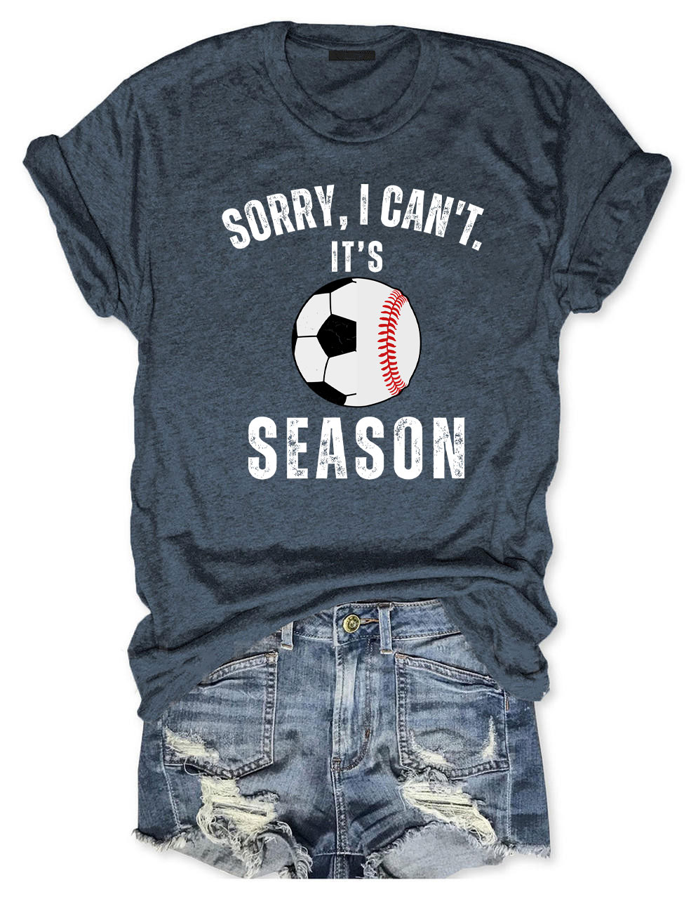 Sorry I can't It's Football and Baseball Season T-shirt