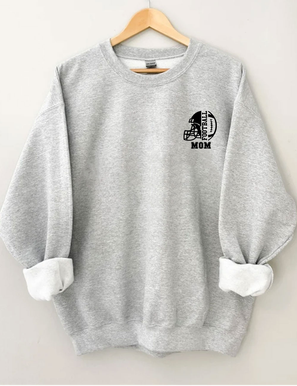 2 Players Custom Football Mom Sweatshirt