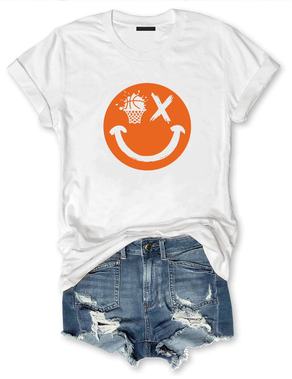 Basketball Smiling face T-shirt
