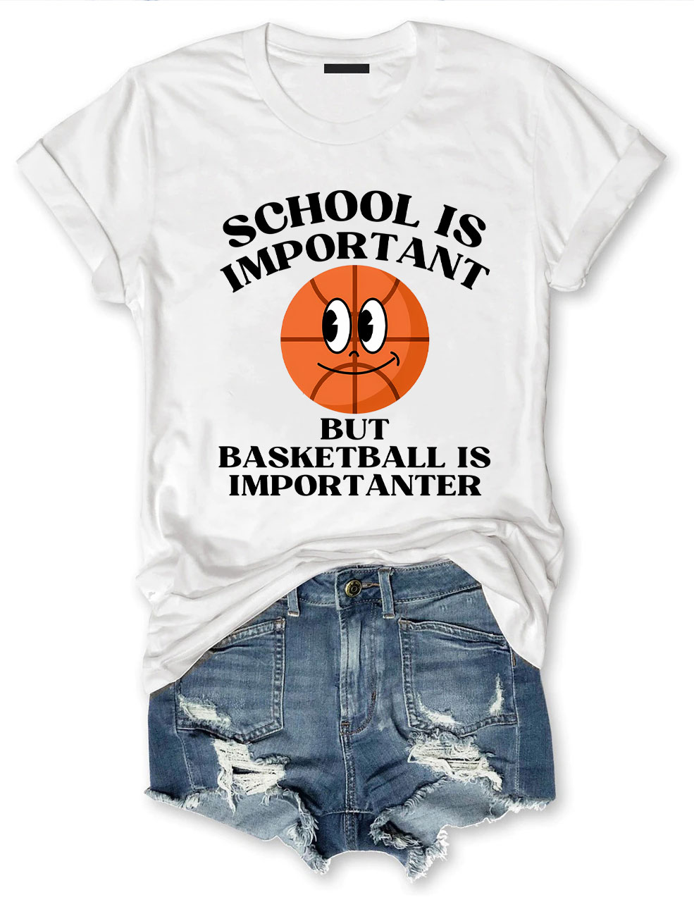 School is Important But Basketball is Importanter T-shirt