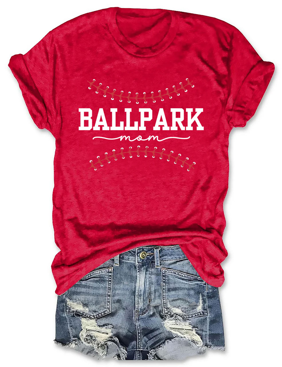 Custom Ballpark Mom T-Shirt