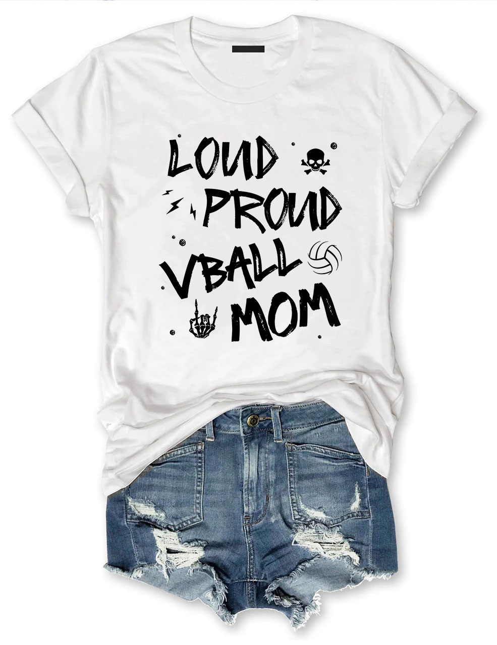 Loud Proud Mom Game Day Volleyball Momma T-shirt