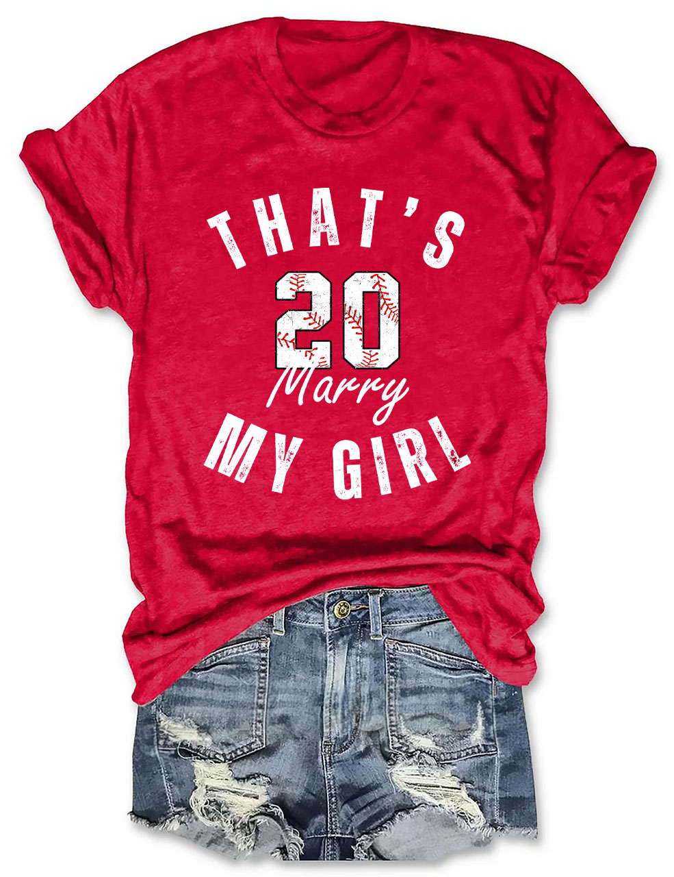 Custom That's My Girl Baseball T-Shirt