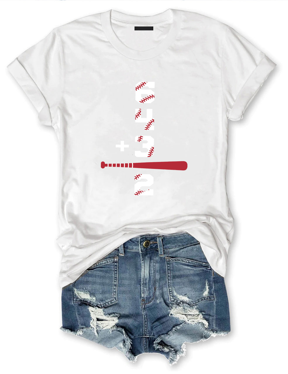 Double Play Baseball Math 6 4 3 2 tee Coach Softball Game T-Shirt