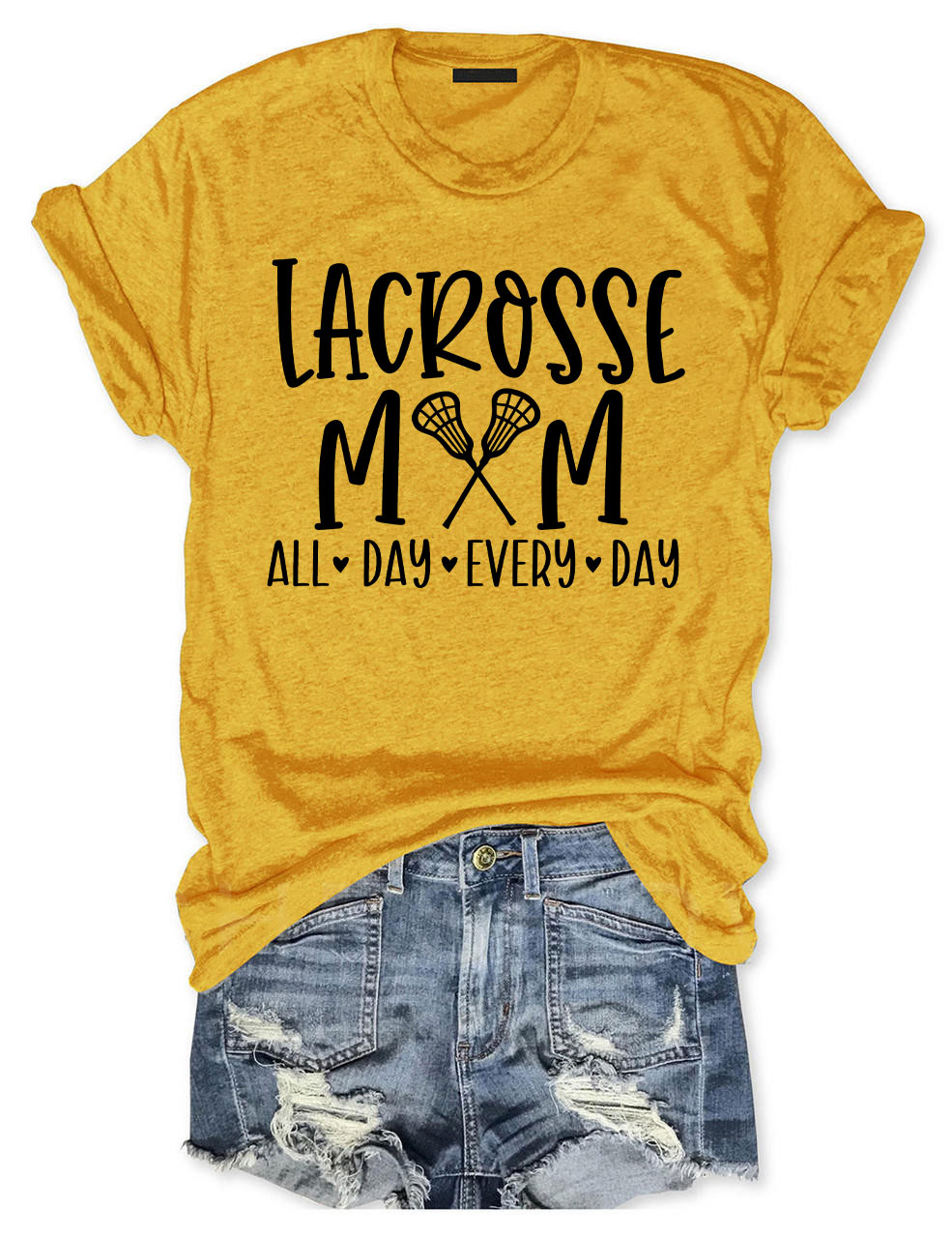 Lacrosse Mom All Day Every Day Funny T-shirt