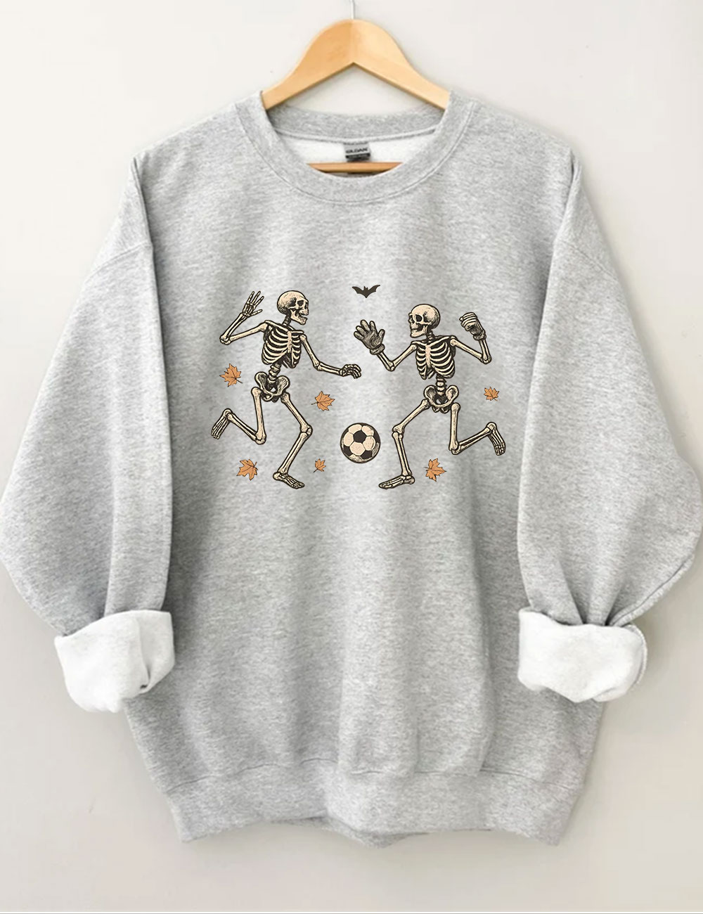 Funny Skeleton Soccer Halloween Sweatshirt