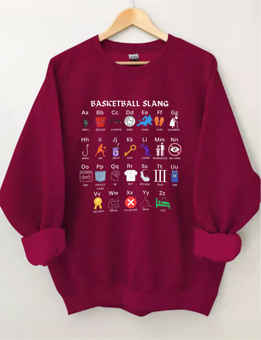 Funny Basketball Slang Alphabet Funny Sweatshirt