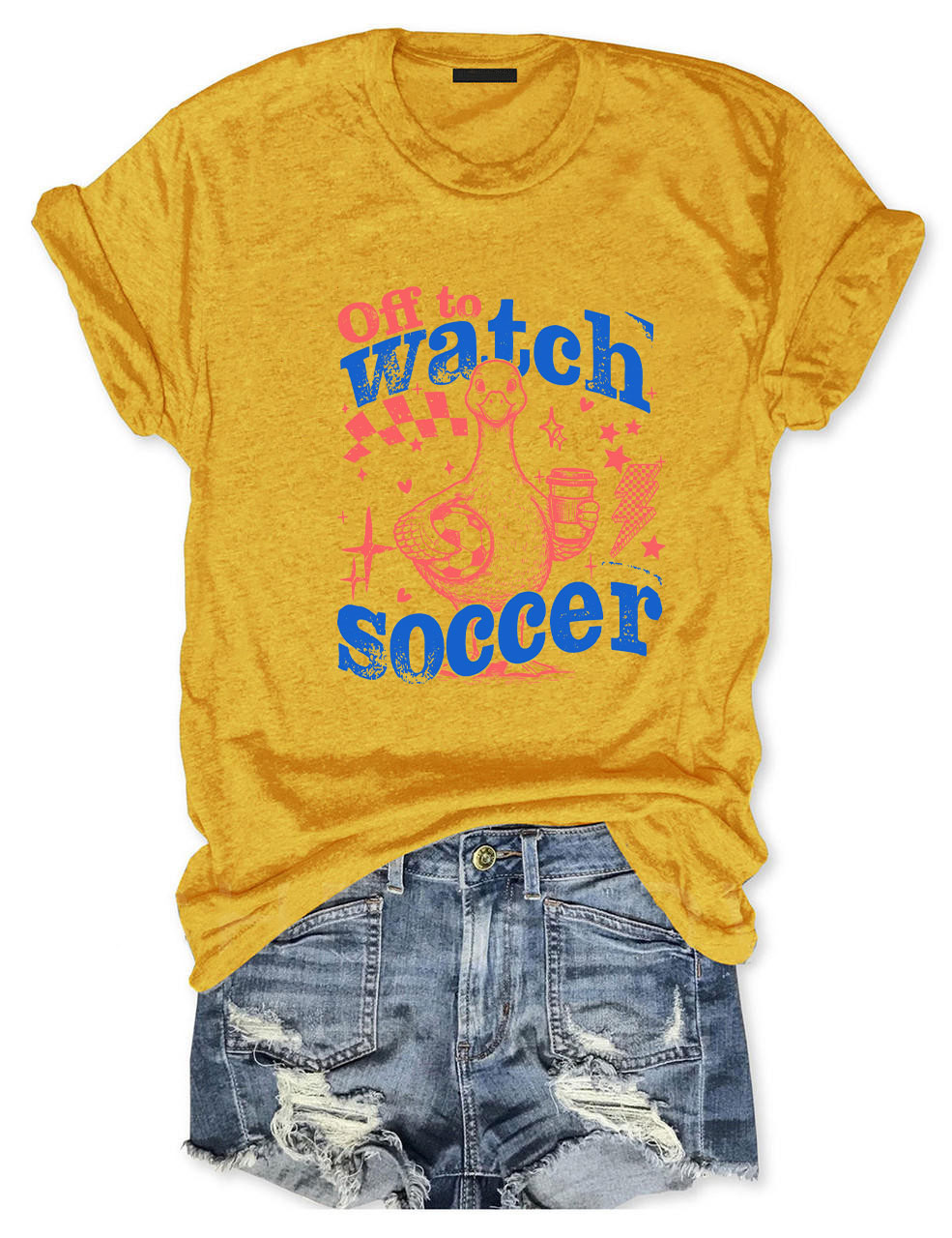 Funny Goose Off To Watch Soccer T-Shirt