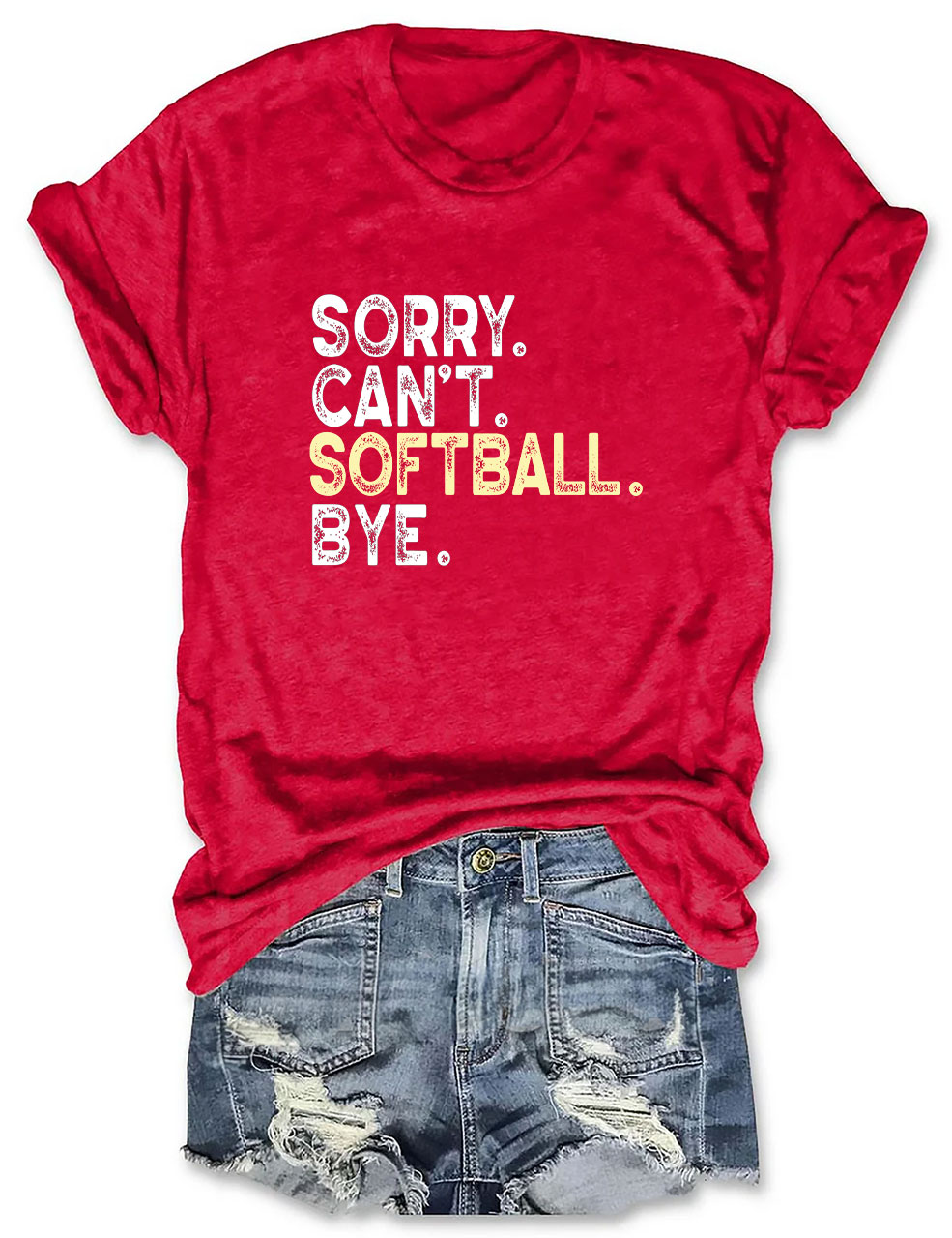 Sorry Can't Softball Bye Funny T-Shirt