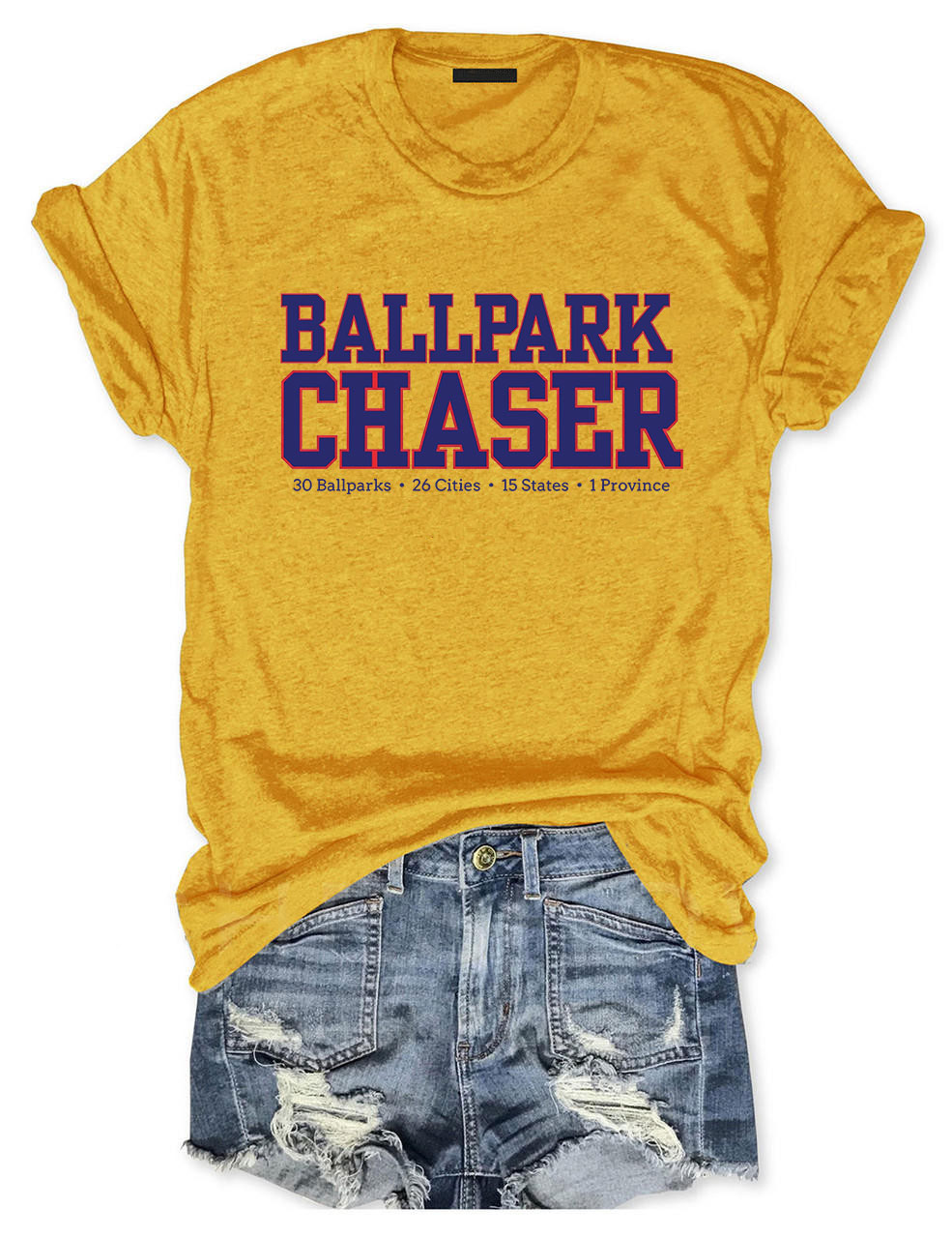 Custom Vibrant Wander Ballpark Baseball T-Shirt