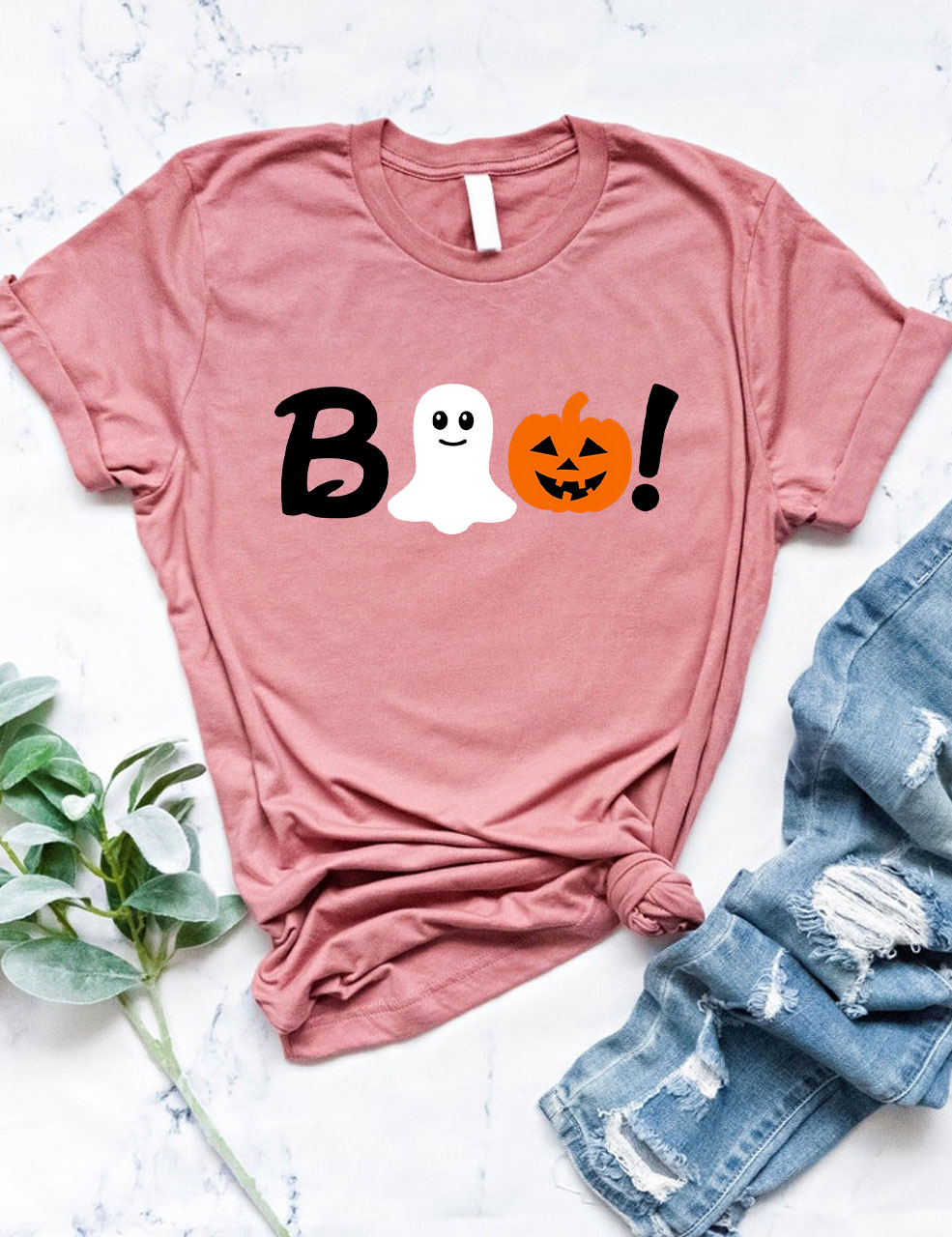 Boo Halloween Ghost Basketball T-shirt