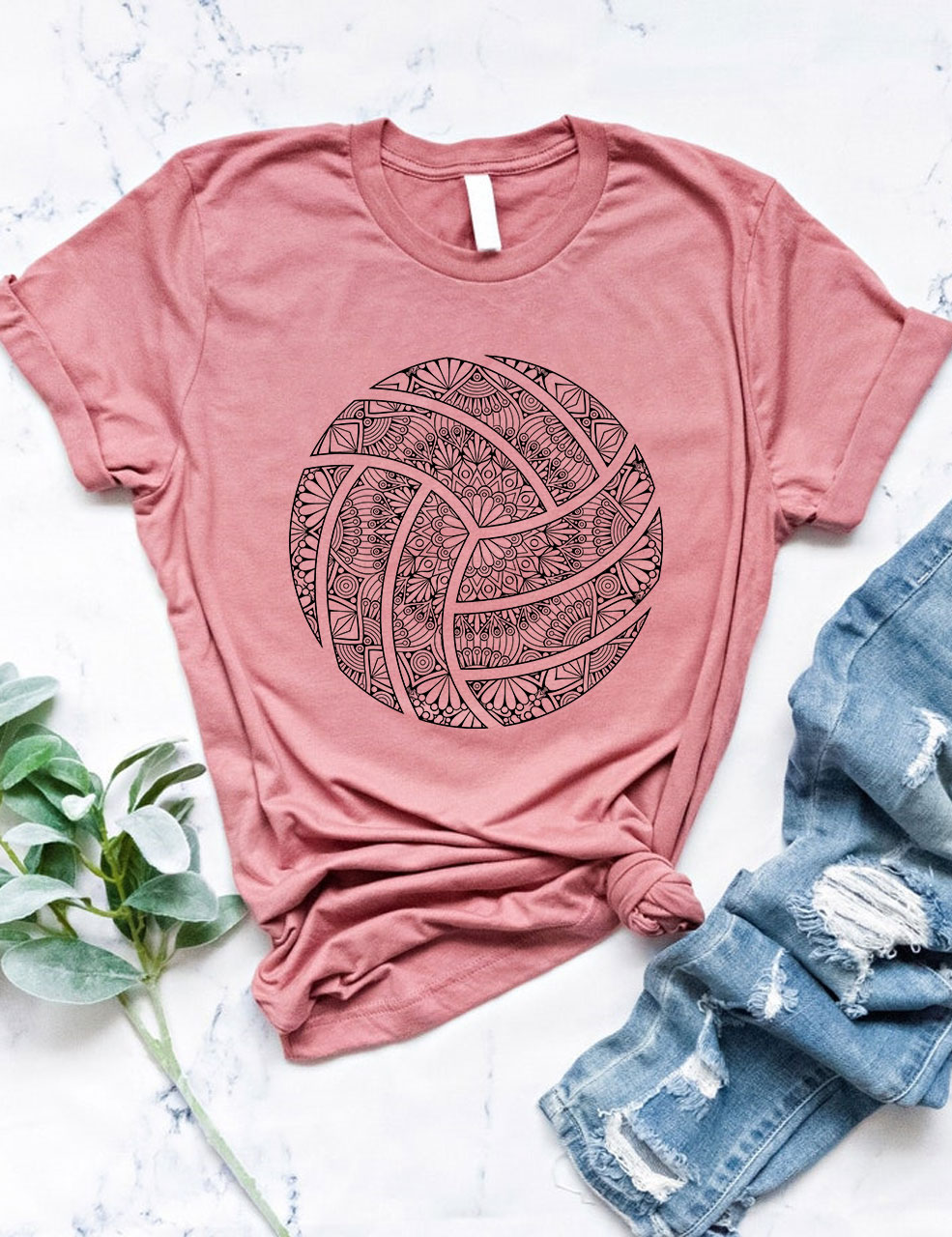 Volleyball Mandala T-shirt
