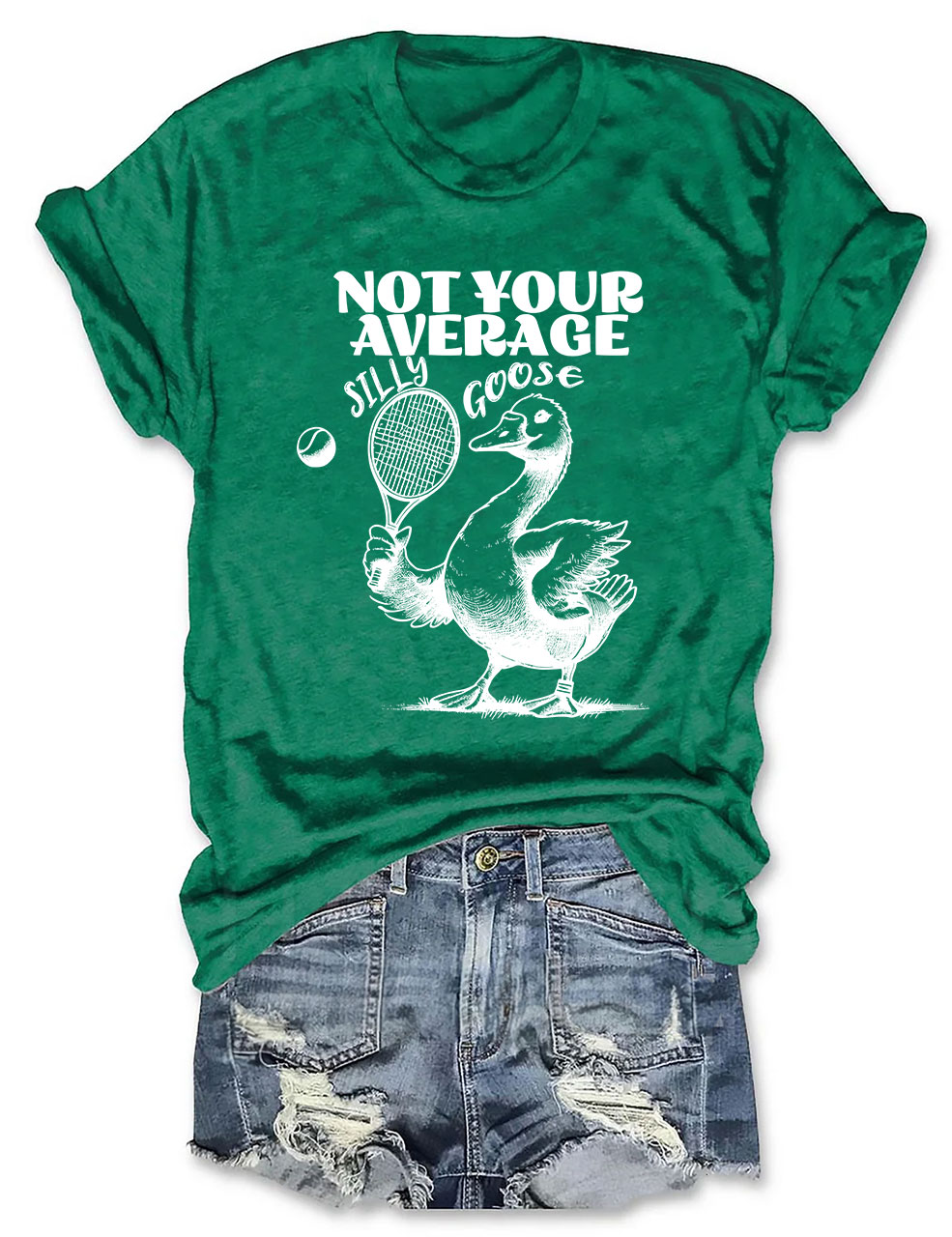 Not Your Average Silly Goose Funny Tennis T-shirt