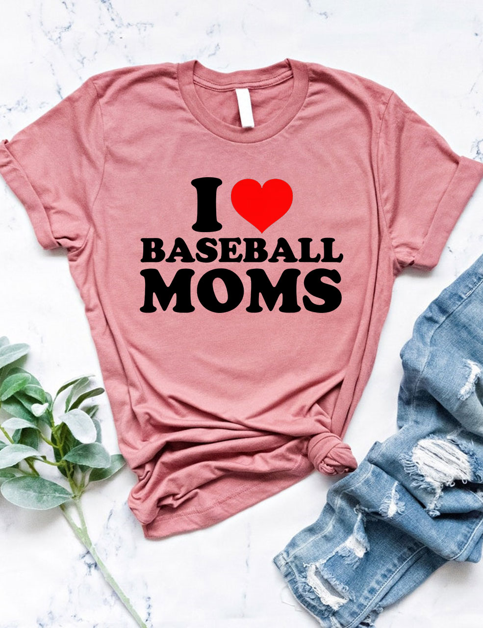 I Love Baseball Moms T-shirt
