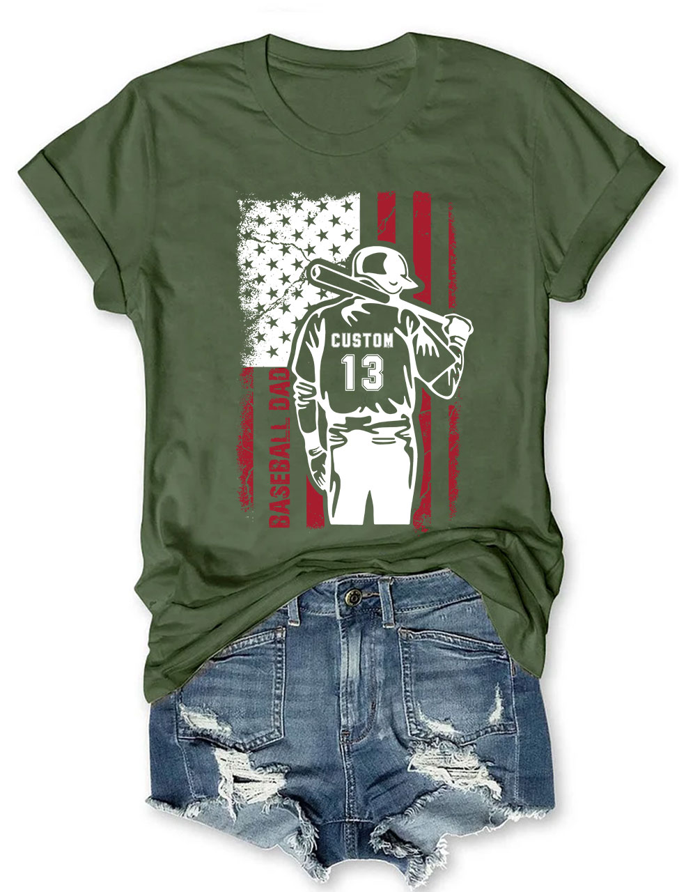 Custom Baseball Dad T-shirt