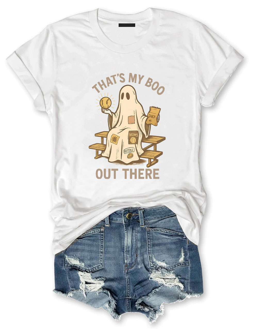 That's My Boo Out There Funny Softball Mom Halloween Funny T-Shirt