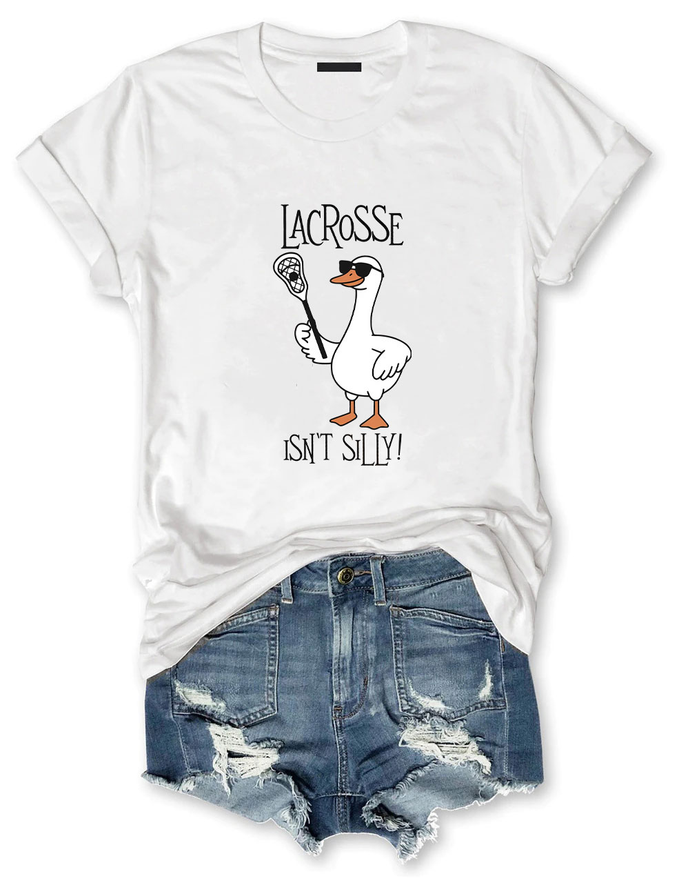 Isn't Silly Cute Lacrosse Funny T-shirt
