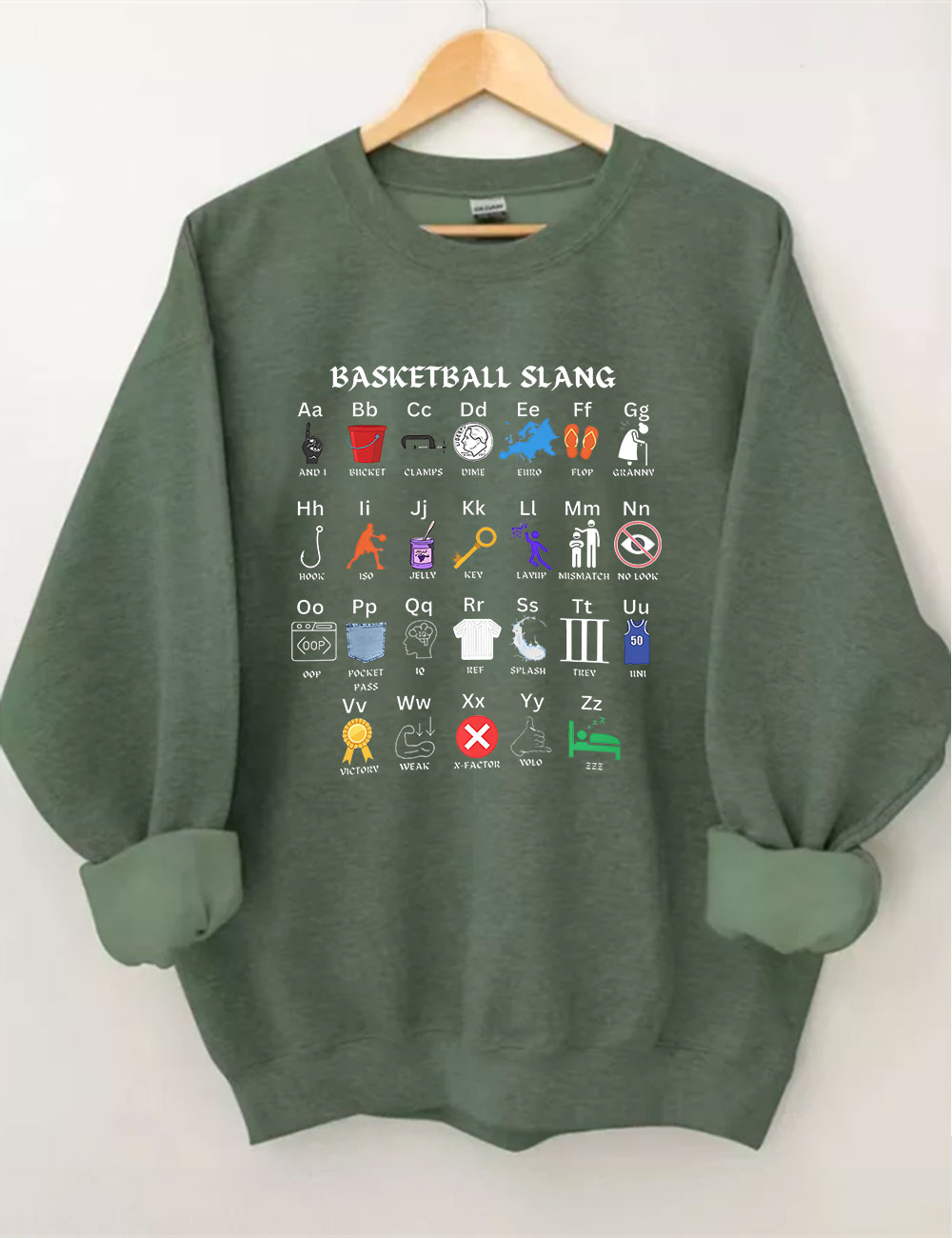 Funny Basketball Slang Alphabet Funny Sweatshirt