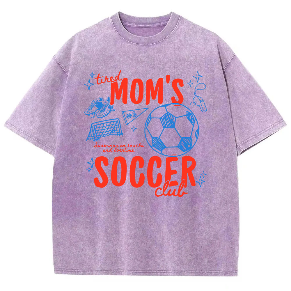 Tired Mom's Soccer Club Washed T-shirt
