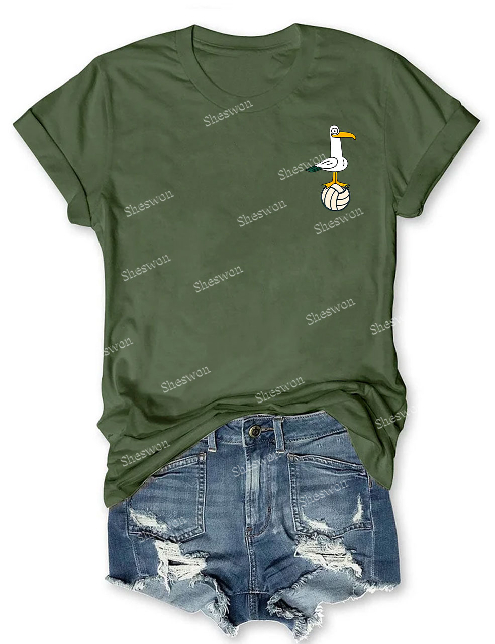 Mine Mine Mine Seagull Funny Volleyball T-shirt