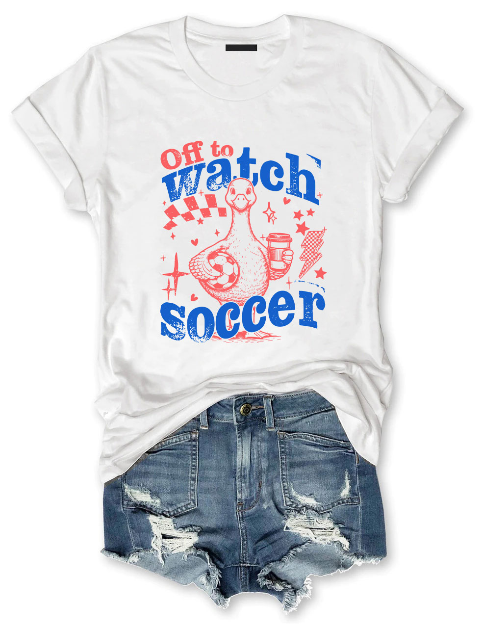 Funny Goose Off To Watch Soccer T-Shirt