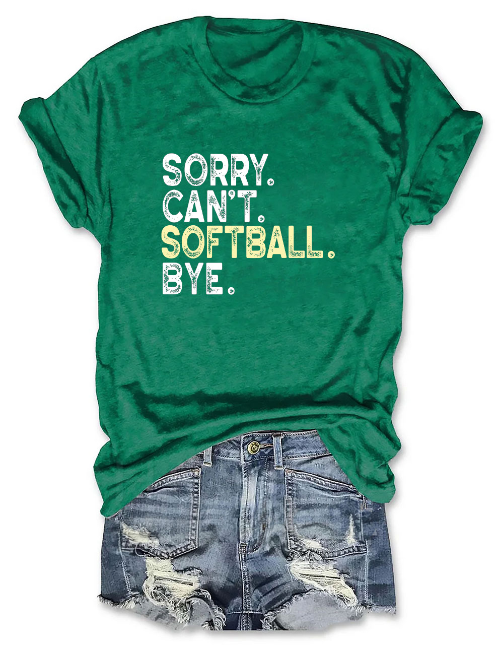 Sorry Can't Softball Bye Funny T-Shirt