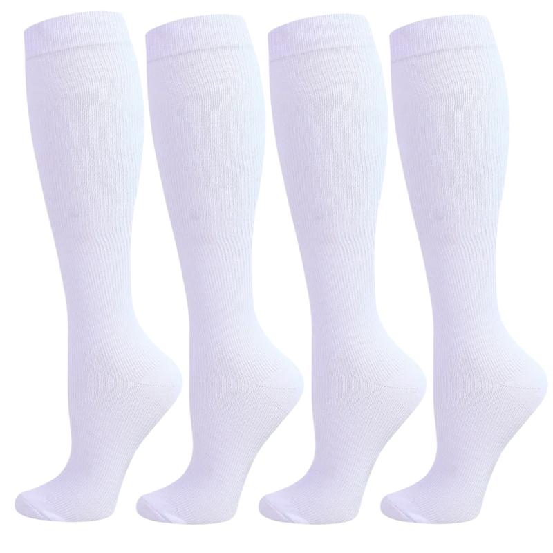 Knee-high Sports Socks for Men and Women - 4 Pairs Socks