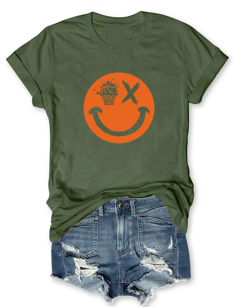 Basketball Smiling face T-shirt