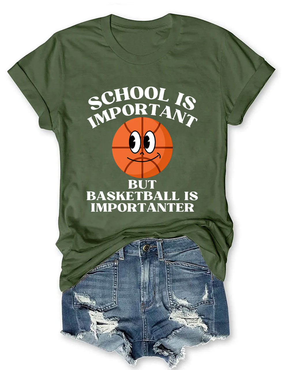 School is Important But Basketball is Importanter T-shirt