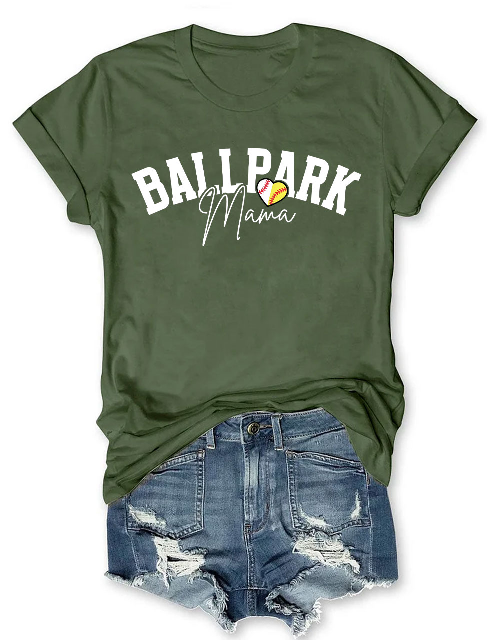 Custom Ballpark Mom T-Shirt