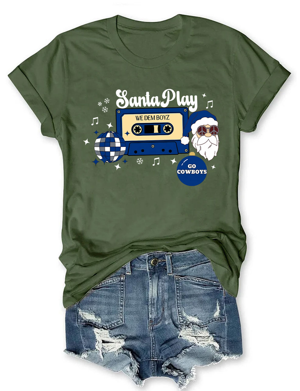 Dallas Cowboys Christmas Football T-Shirt