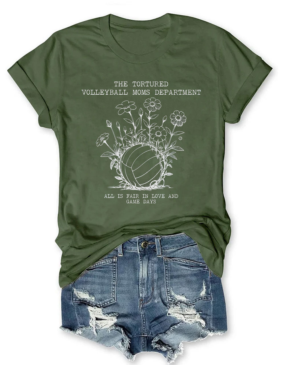 Tortured Volleyball Moms Department T-shirt