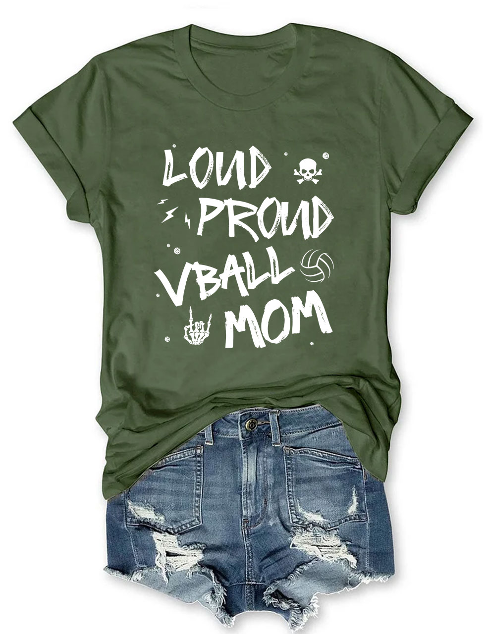 Loud Proud Mom Game Day Volleyball Momma T-shirt
