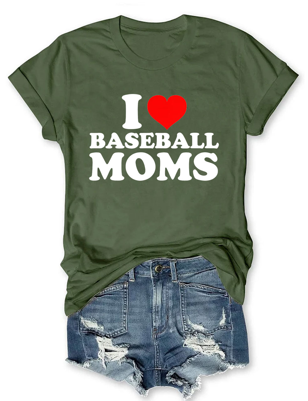 I Love Baseball Moms T-shirt