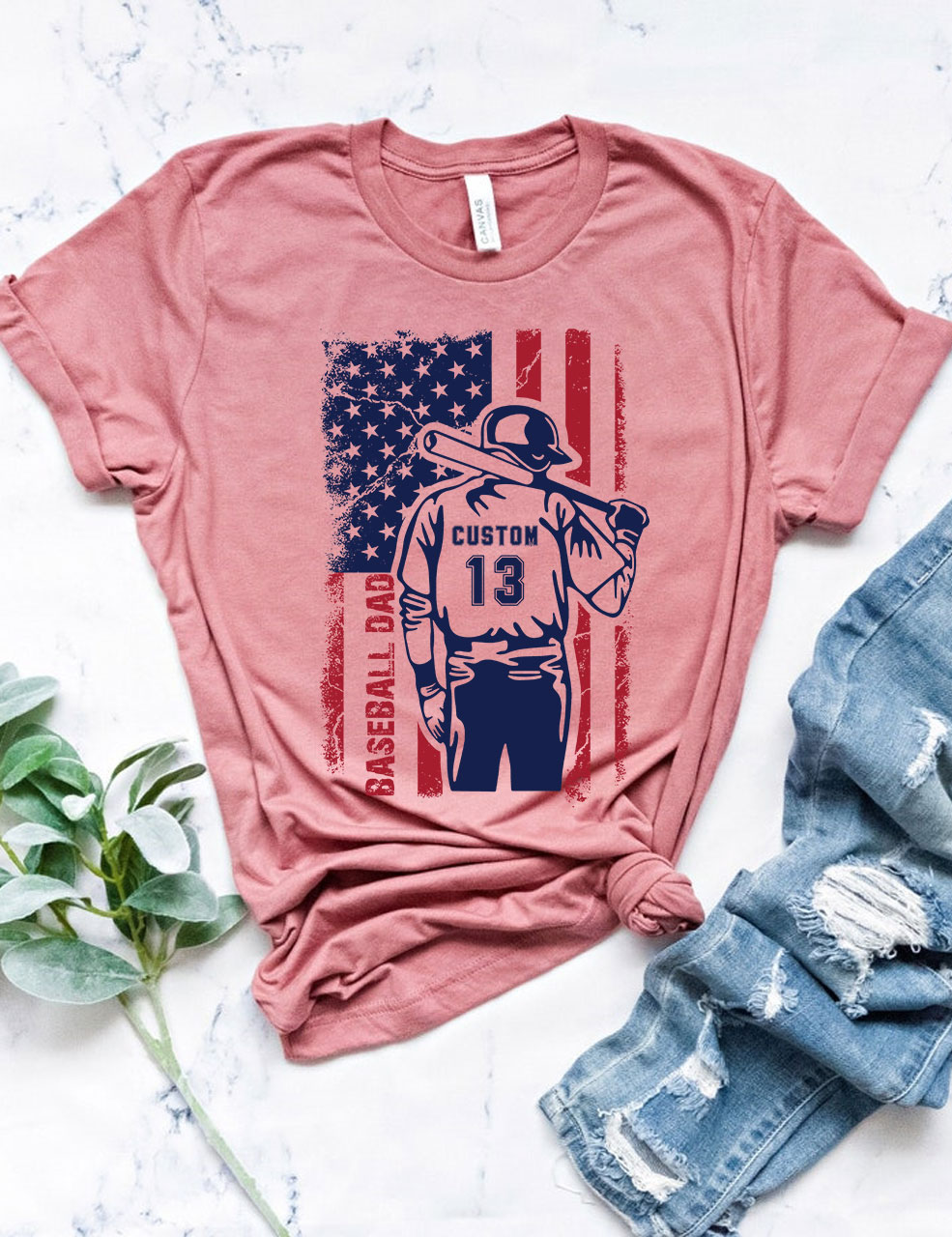 Custom Baseball Dad T-shirt