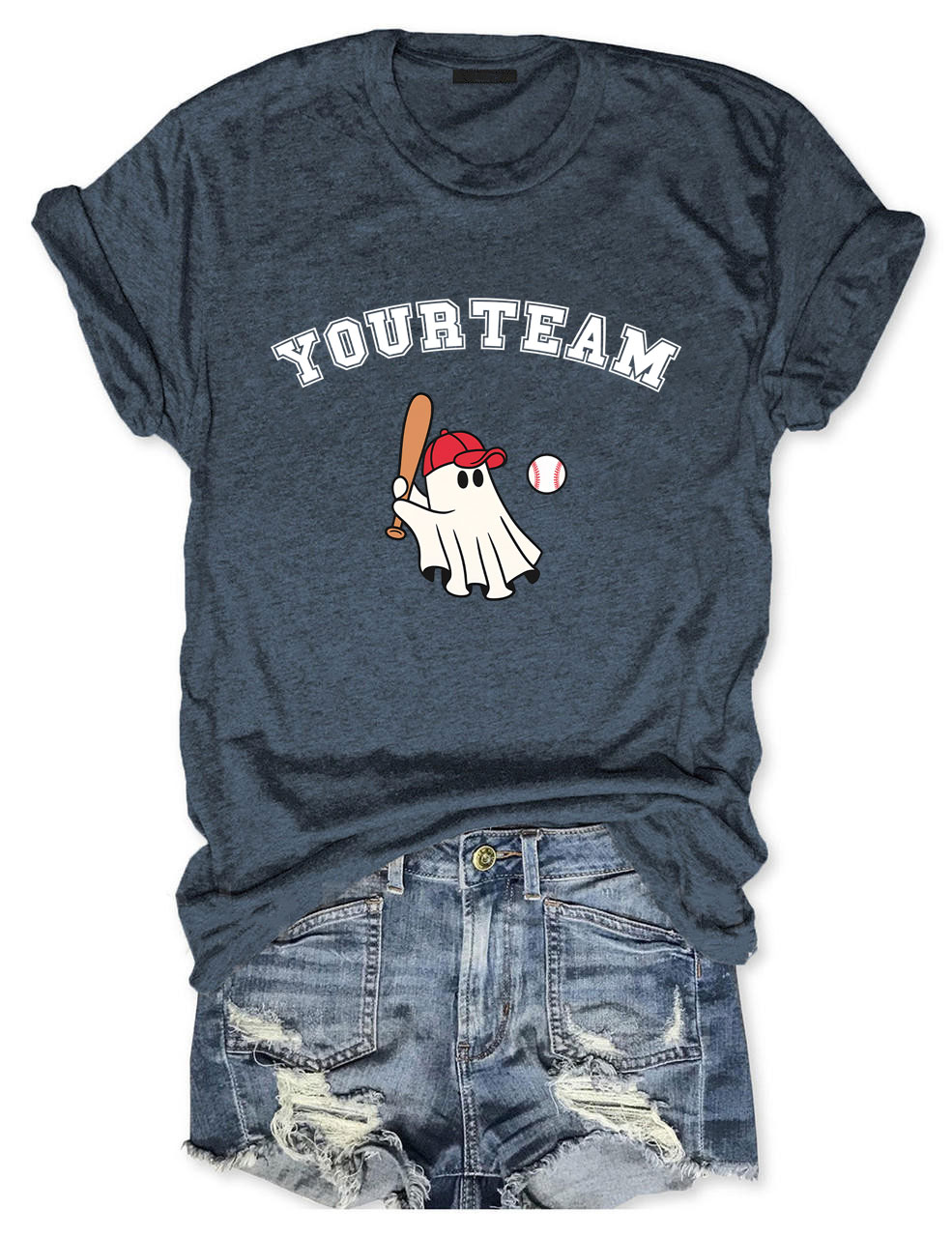 Custom Ghost Baseball Funny T-shirt