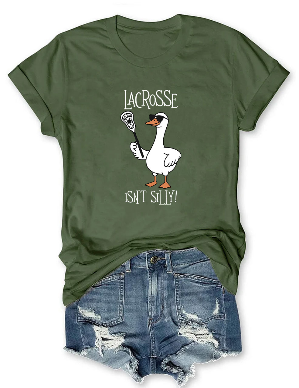 Isn't Silly Cute Lacrosse Funny T-shirt