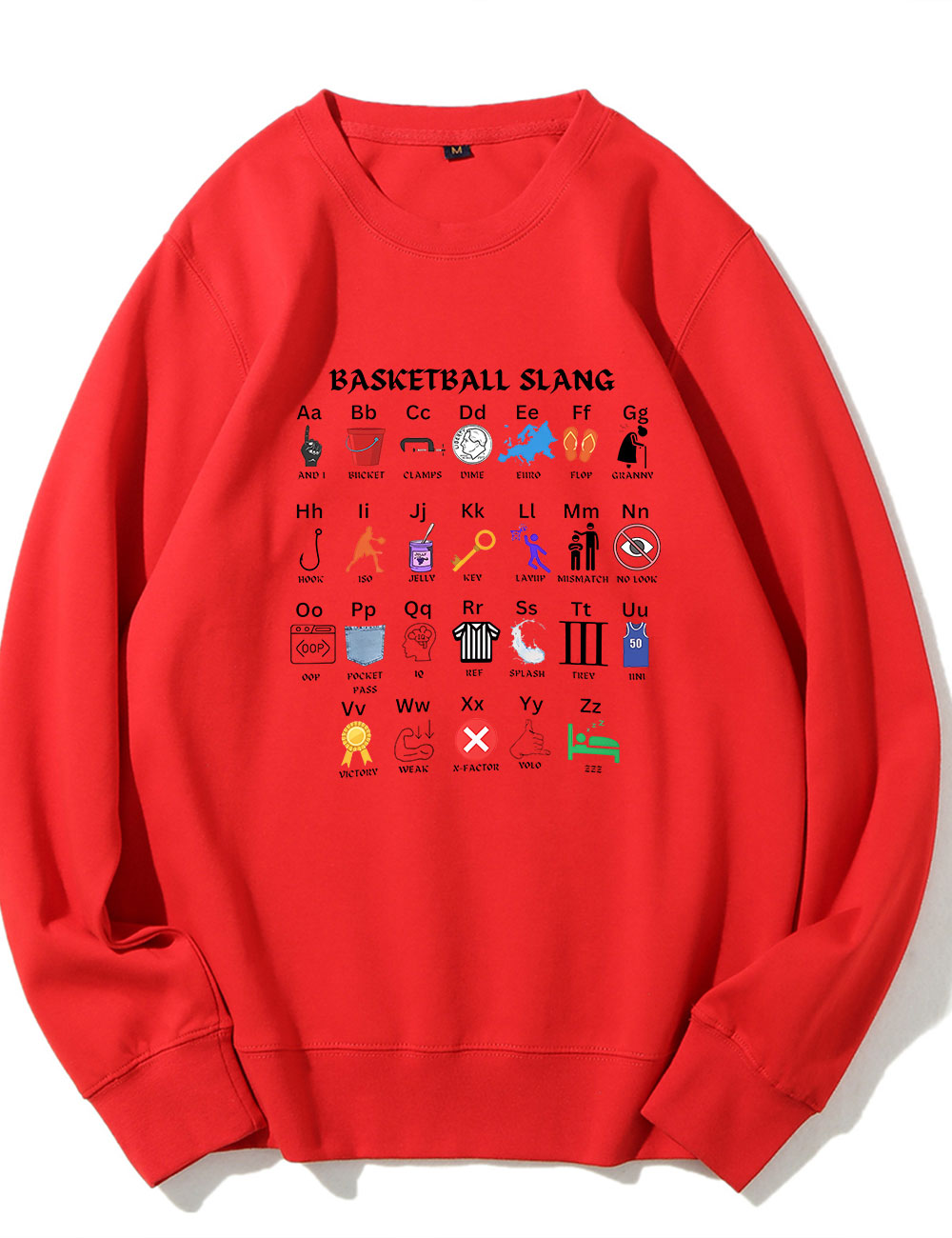 Funny Basketball Slang Alphabet Funny Sweatshirt