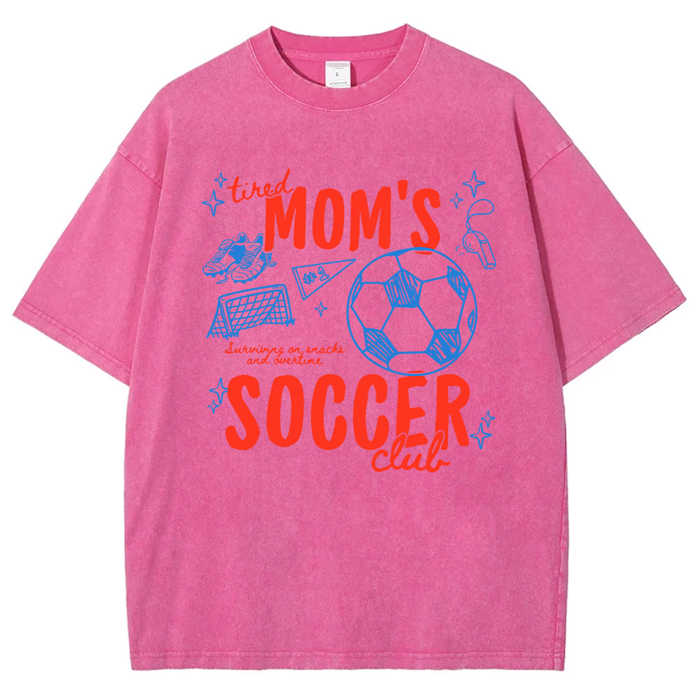 Tired Mom's Soccer Club Washed T-shirt