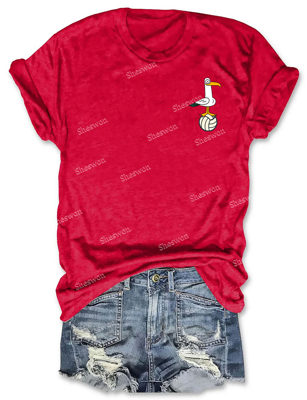 Mine Mine Mine Seagull Funny Volleyball T-shirt