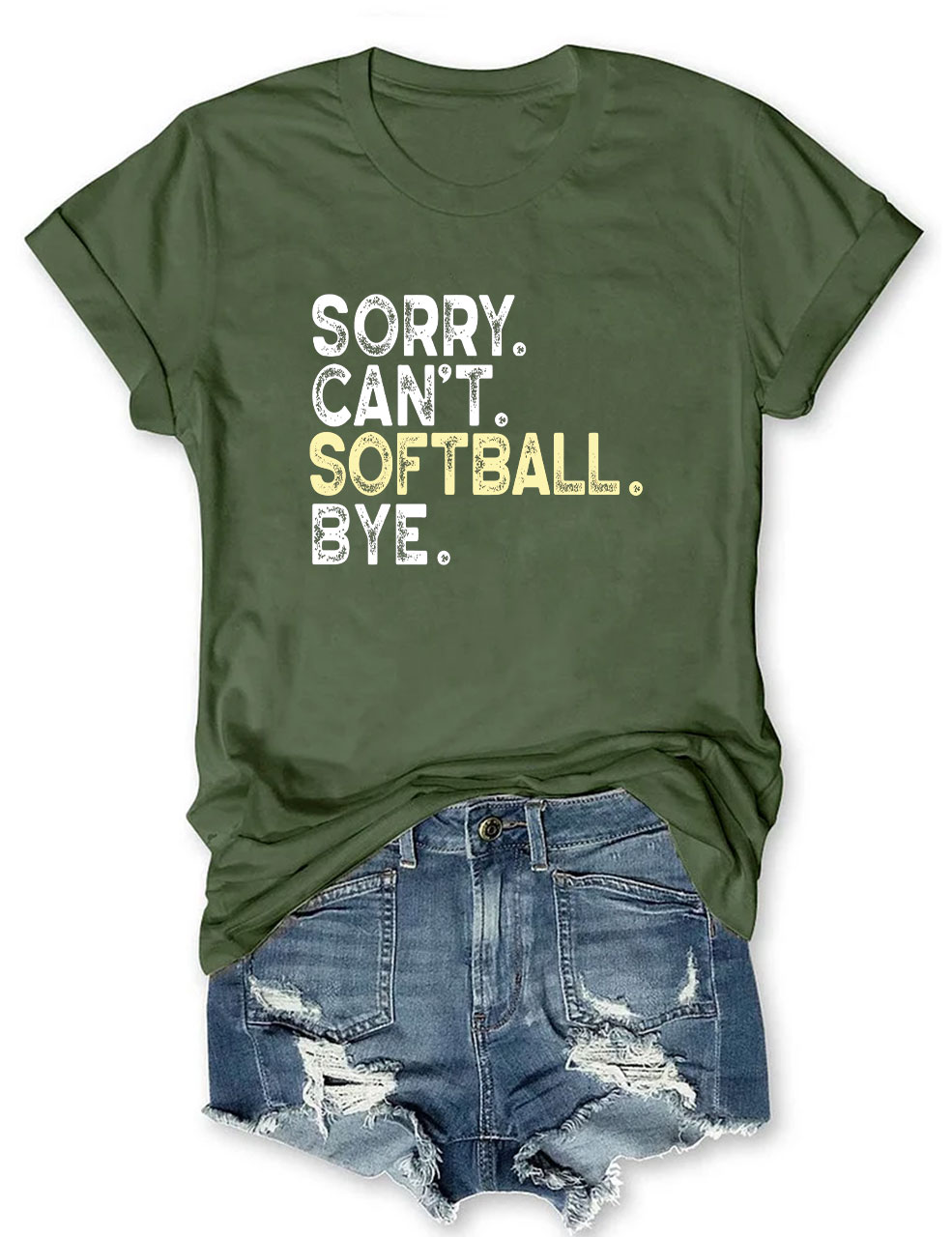 Sorry Can't Softball Bye Funny T-Shirt