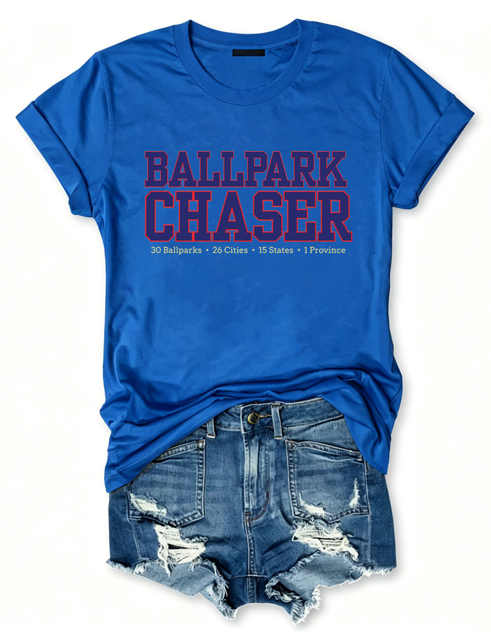 Custom Vibrant Wander Ballpark Baseball T-Shirt