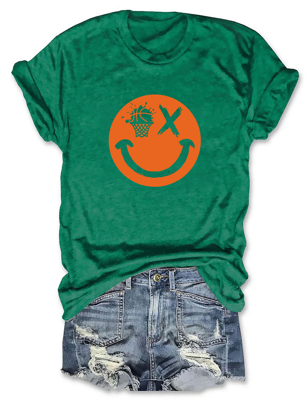 Basketball Smiling face T-shirt