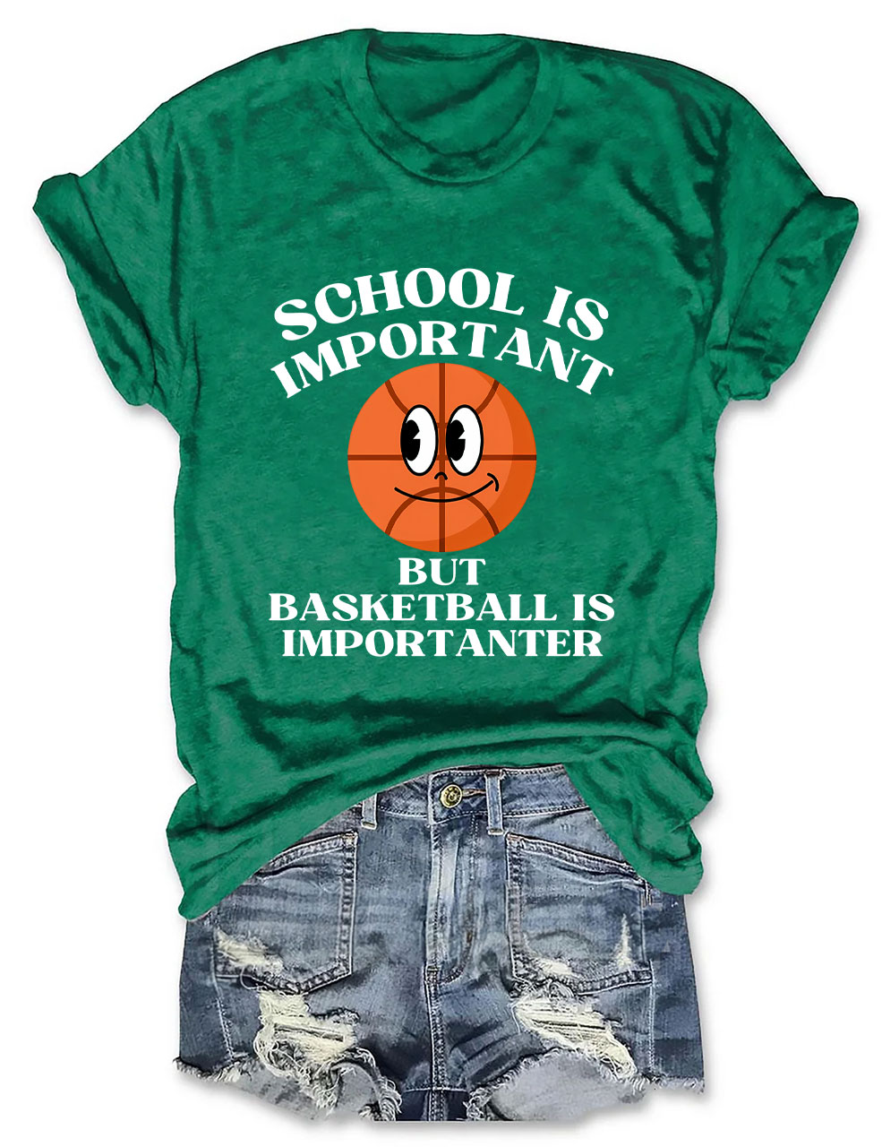 School is Important But Basketball is Importanter T-shirt